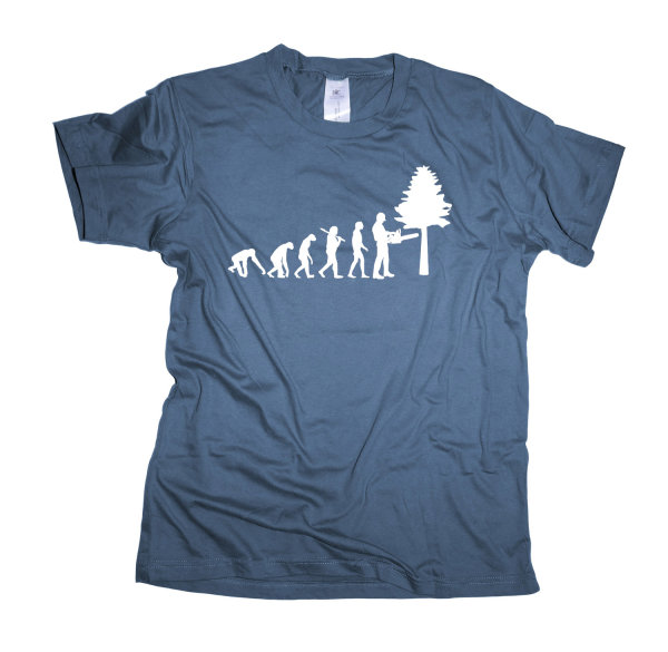 Forstarbeiter Evolution  Regulär Rundhals Herren T-Shirt BC150 denim xl