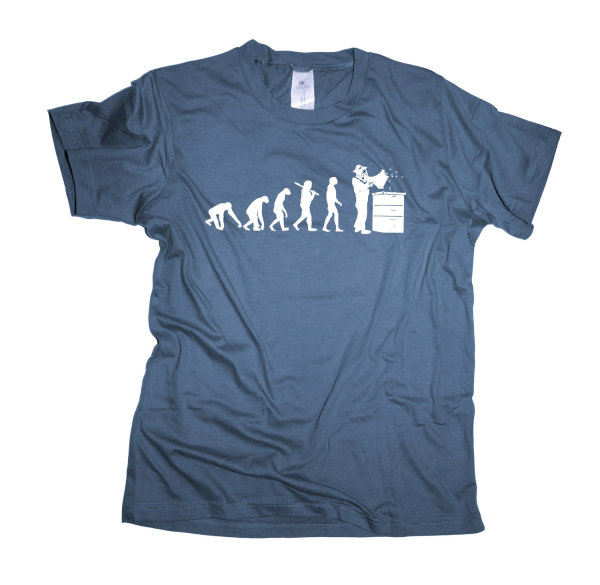 Imker Regular Rundhals Evolution  Herren T-Shirt BC150 denim s