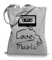 Ma2ca® Loves Music - Jutebeutel Stoffbeutel...