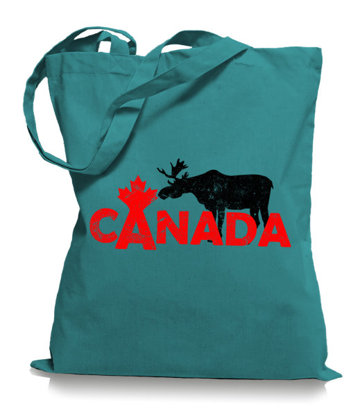 Ma2ca® Canada Moose Elch Stoffbeutel Jutebeutel Tasche Tragetasche / Bag WM101