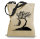 Ma2ca® Rocking Giraffe Stoffbeutel Einkaufstasche Tasche Tragetasche / Bag WMFH black