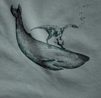 Ma2ca® Dino Whale Surfer - Dinosaurier Surfing  Rundhals Kinder Kids T-Shirt