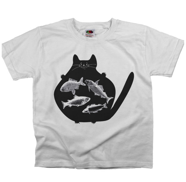 Catfish - Katze Rundhals Kinder T-Shirt