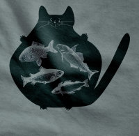 Catfish - Katze Tragetasche / Bag / Jutebeutel WM2-black