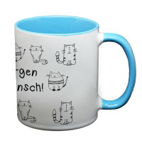 Ma2ca® Guten Morgen Lieblingsmensch Katzen Becher Tasse  Tasse Becher