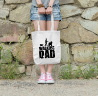 The Walking Dad Papa Vater Tragetasche / Bag / Jutebeutel WM1-white