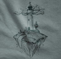 Lighthouse Island - Leuchtturm  Tragetasche / Bag / Jutebeutel WM1-skyblue