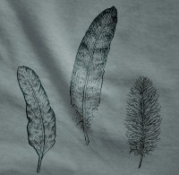 Three Feathers - Feder Gefieder Vogel Vögel Tragetasche / Bag / Jutebeutel WM2-sunflower