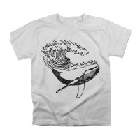 Surfer Whalesurfer Beach Rundhals Kinder T-Shirt-white-xxl