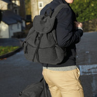Canvas Backpack Rucksack - Black