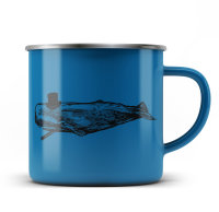 Ma2ca® Wal Cigar - Whale Hipster Emailletasse...