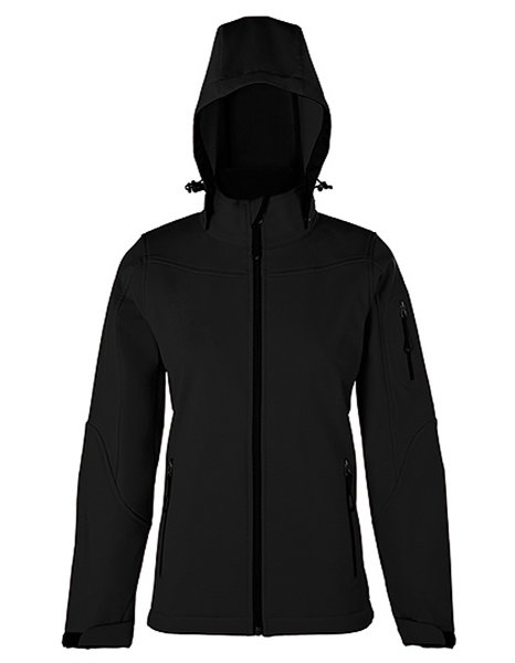 Women´s Hooded Soft-Shell Jacket - black