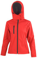 Women´s Performance Hooded Soft Shell Jacket red/black