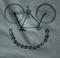 Lustiges Fahrrad Biker Biking Tragetasche / Bag / Jutebeutel WM2-black