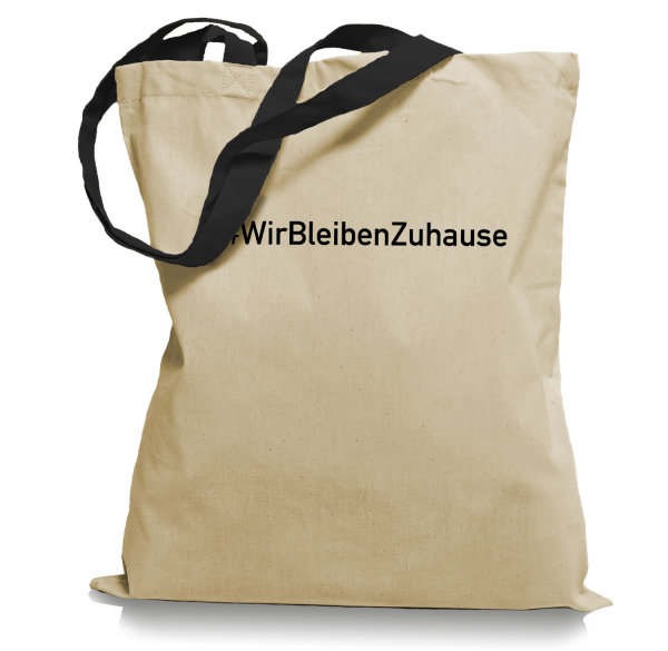 #WirBleibenZuhause Stay at Home Tragetasche / Bag / Jutebeutel WM2-black