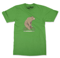 Ma2ca® Biking Bear Bär mit Fahrrad Herren Männer M-Fit T-Shirt