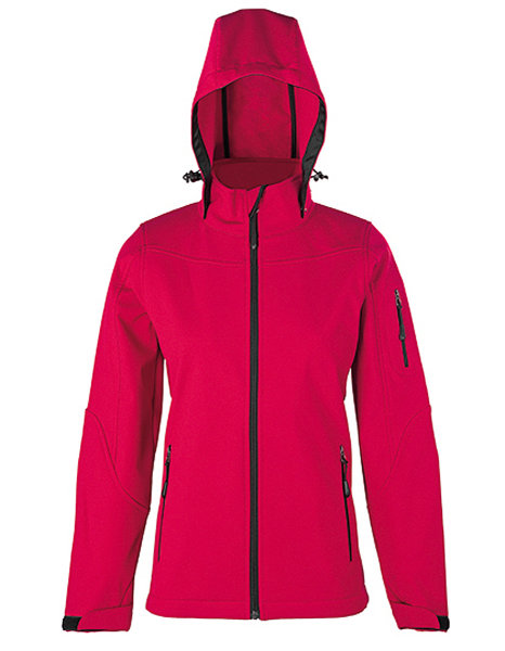 Women´s Hooded Soft-Shell Jacket - red red l
