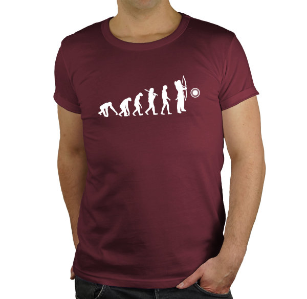 Bogenschiessen Regular Rundhals Evolution  Herren T-Shirt