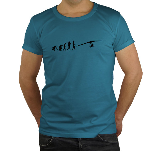 Drachenflieger Regular Rundhals Evolution  Herren T-Shirt BC150