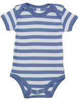 Baby Stripy Bodysuit - Babybody gestreift - dustyblue