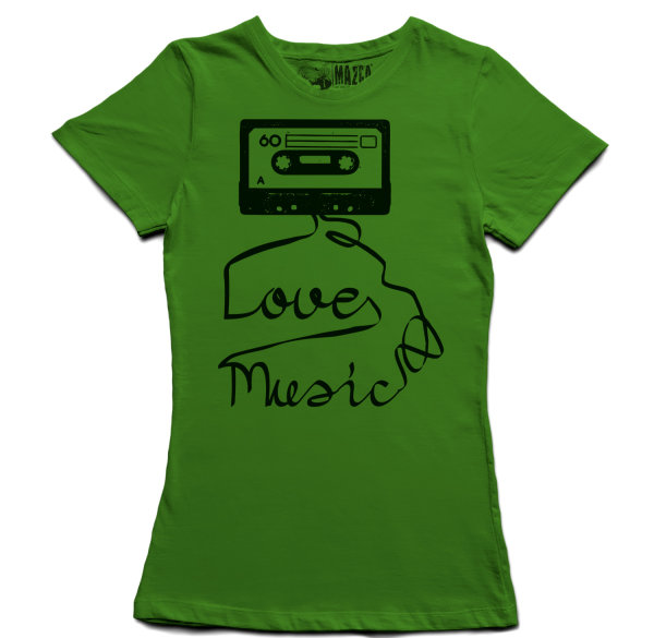 Love Music Rundhals Damen M-Fit T-Shirt
