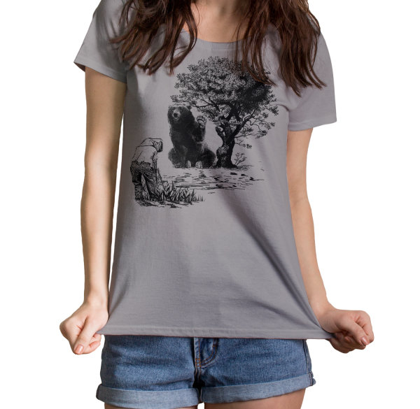 Take Photo of the Bear Rundhals Damen M-Fit T-Shirt