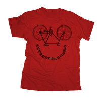 Lustiges Fahrrad Biker Biking Herren M-Fit T-Shirt red m