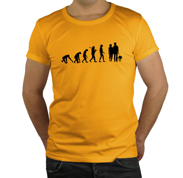 Hundespaziergang Hund Regular Rundhals Evolution  Herren T-Shirt BC150