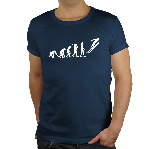 Skisprung Regular Rundhals Evolution  Herren T-Shirt BC150